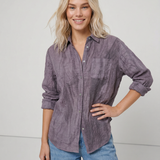 Lily | Women Shirt With Linen Pleated Texture