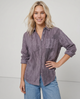 Lily | Women Shirt With Linen Pleated Texture
