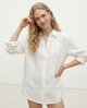 Eloise | Women Shirt With Linen Blend Longline Fit