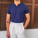 Keaton | Men's V-Collar Polo Shirt with Cotton Blend