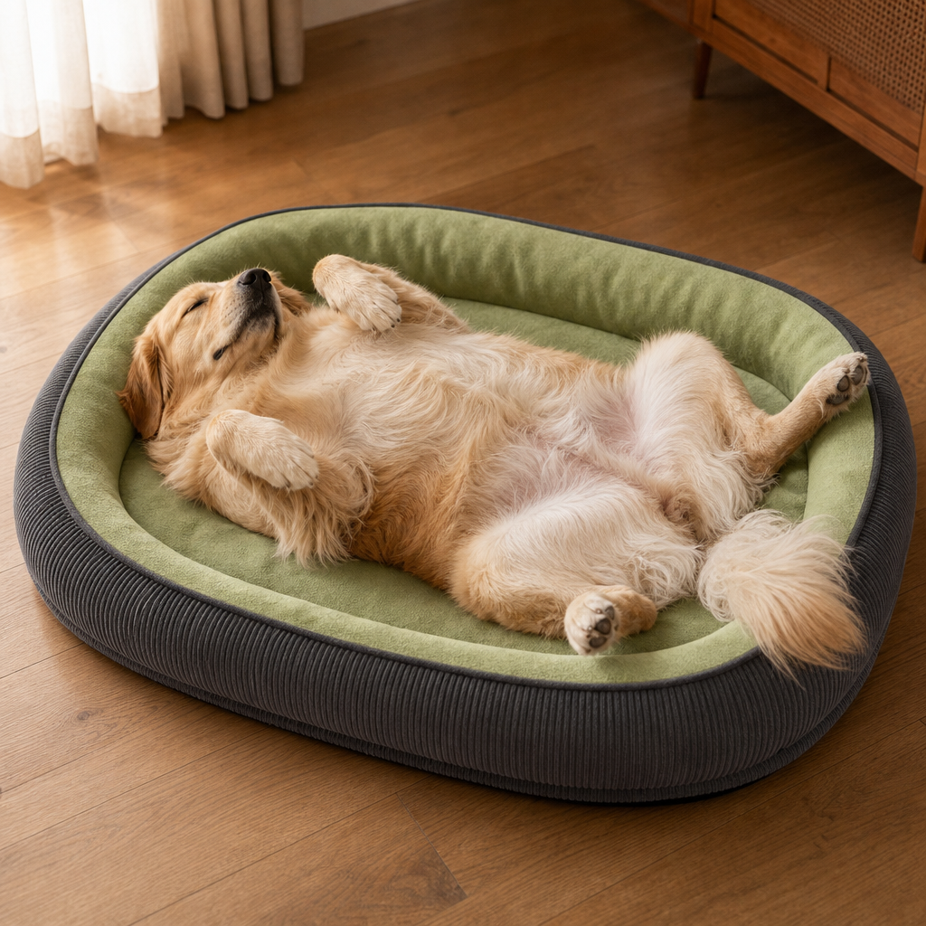 Denhaven – Two-Sided Bolster Dog Bed With Raised Edge