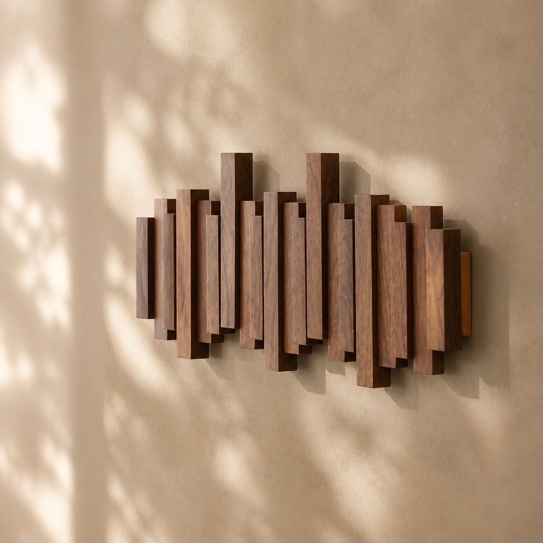 Wovenhall – Sculptural Wood Wall Coat Rack