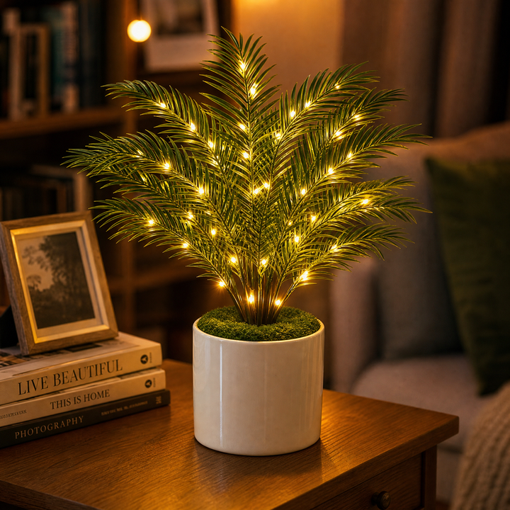 Palmora – Areca Palm LED Lamp with Pot