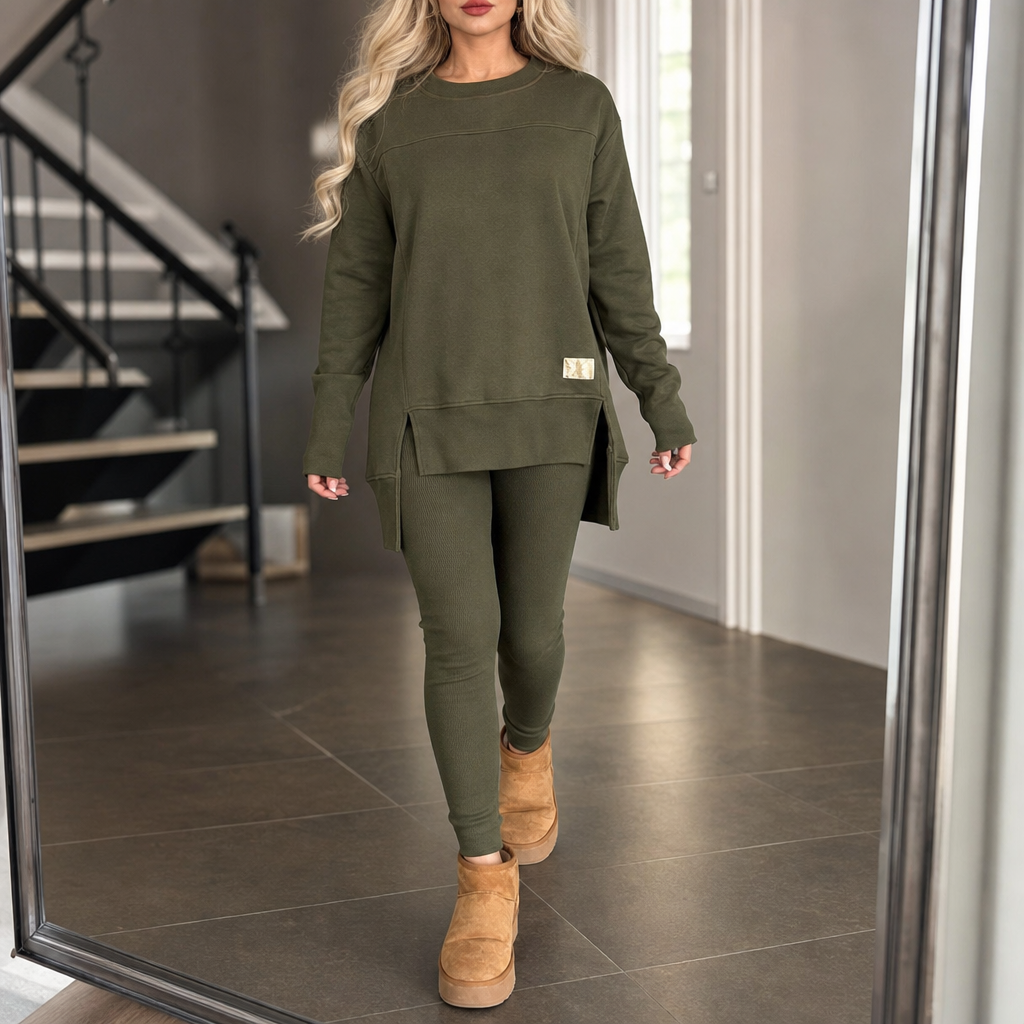Wearbella – Split Sleeve Top And Pants Set