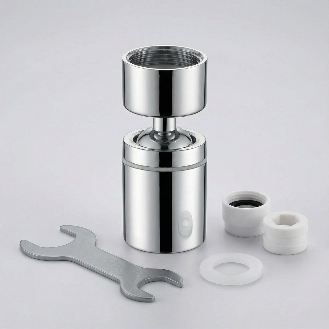 Flowtura - 360° swivel faucet aerator with dual spray (2-pack)