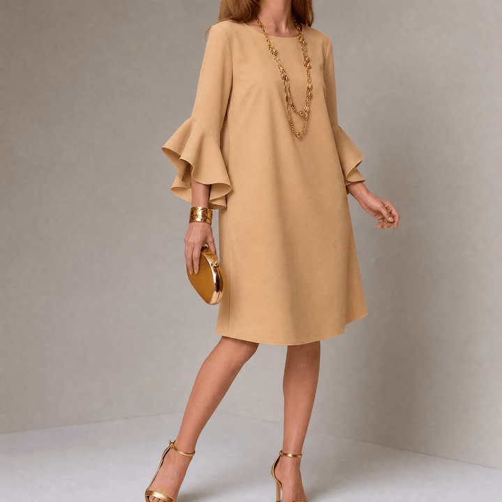 Hilaria – Women's Statement Bell Sleeve Mini Dress