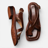 Laricci | Women’s Cross-Strap Leather Sandals
