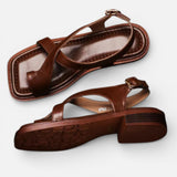 Laricci | Women’s Cross-Strap Leather Sandals