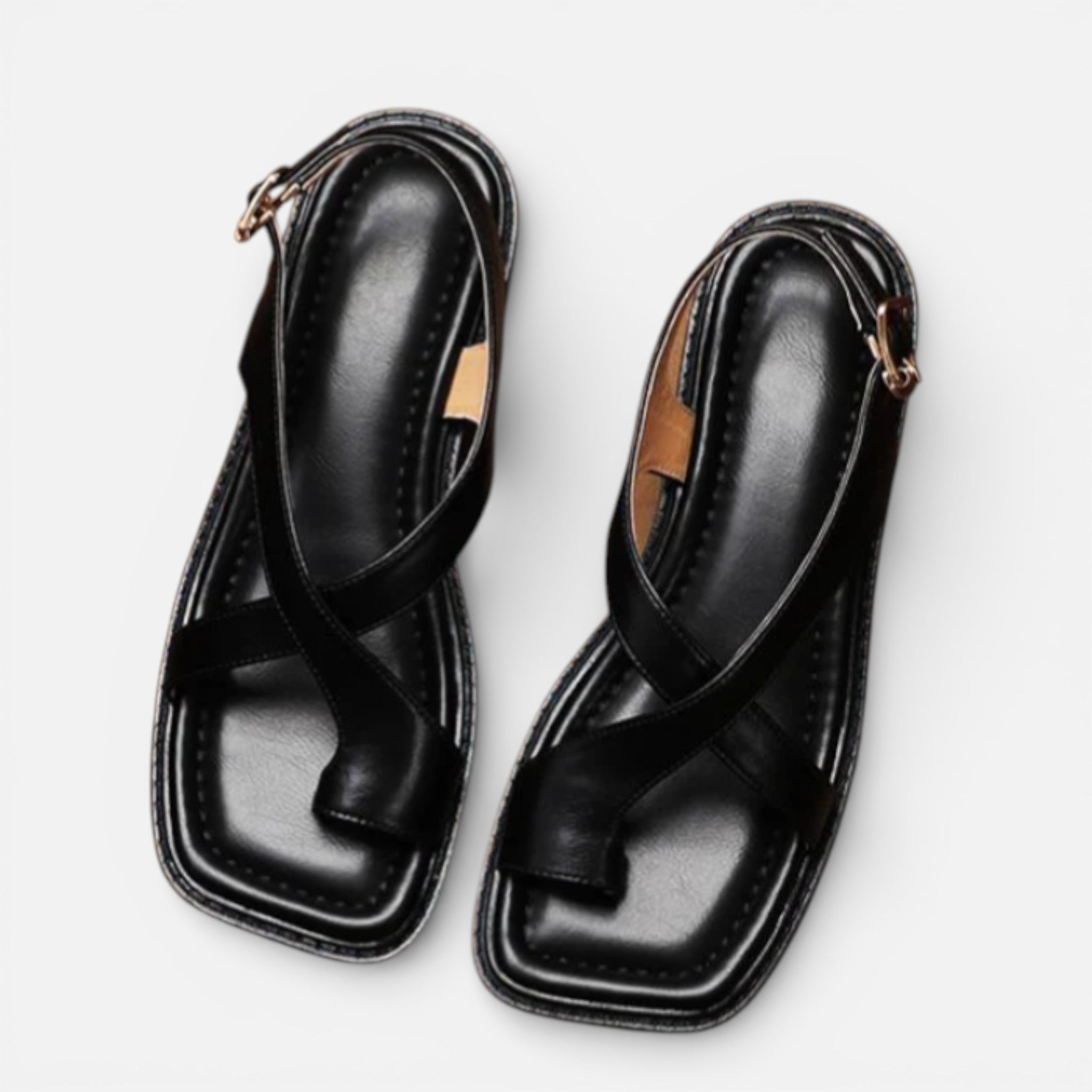 Women’s Cross-Strap Leather Sandals