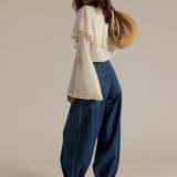 Roxy | Women's Wide Leg Denim Jeans with Low Waist