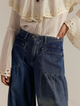 Roxy | Women's Wide Leg Denim Jeans with Low Waist