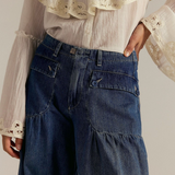 Roxy | Women's Wide Leg Denim Jeans with Low Waist