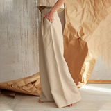 Everly | Women's Wide Leg Linen Pants with Elastic Waist