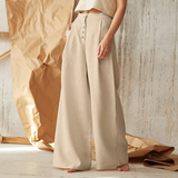 Everly | Women's Wide Leg Linen Pants with Elastic Waist