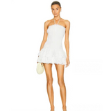 Dahlia | Women's Strapless Smocked Mini Dress with Tiered Ruffle Hem