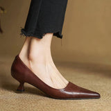 Ashton | Women’s Leather Heels with Pointed-Toe and Stiletto