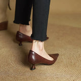 Ashton | Women’s Leather Heels with Pointed-Toe and Stiletto