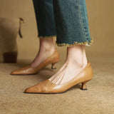 Ashton | Women’s Leather Heels with Pointed-Toe and Stiletto