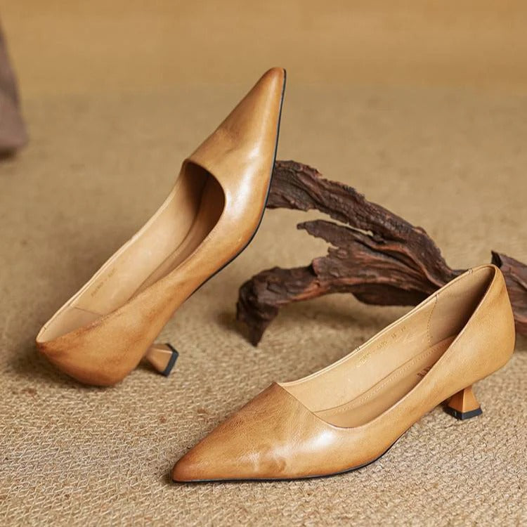 Ashton | Women’s Leather Heels with Pointed-Toe and Stiletto