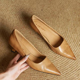 Ashton | Women’s Leather Heels with Pointed-Toe and Stiletto