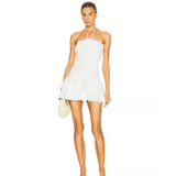 Dahlia | Women's Strapless Smocked Mini Dress with Tiered Ruffle Hem