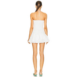 Dahlia | Women's Strapless Smocked Mini Dress with Tiered Ruffle Hem