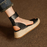 Ophelia | Women's Sandals with Leather Straps and Platform