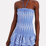 Dahlia | Women's Strapless Smocked Mini Dress with Tiered Ruffle Hem