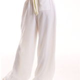 Solara | Women's Wide Leg Linen Pants with Drawstring Waist