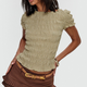 Chloe | Women Top With Plaid Ruched Body