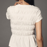 Rita | Women Top With Ruched Peplum Design