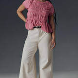 Rita | Women Top With Ruched Peplum Design