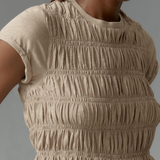 Rita | Women Top With Ruched Peplum Design