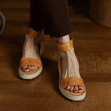 Ophelia | Women's Sandals with Leather Straps and Platform