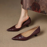 Ashton | Women’s Leather Heels with Pointed-Toe and Stiletto