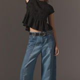 Rita | Women Top With Ruched Peplum Design