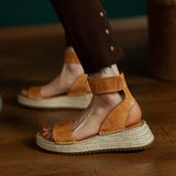 Ophelia | Women's Sandals with Leather Straps and Platform