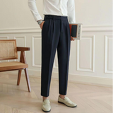 Brandon | Men Tailored Trousers with Pleat TwoButtonWaistband