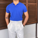 Keaton | Men's V-Collar Polo Shirt with Cotton Blend