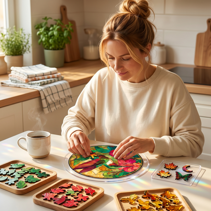 Lunavia – Stained Glass Suncatcher Puzzle