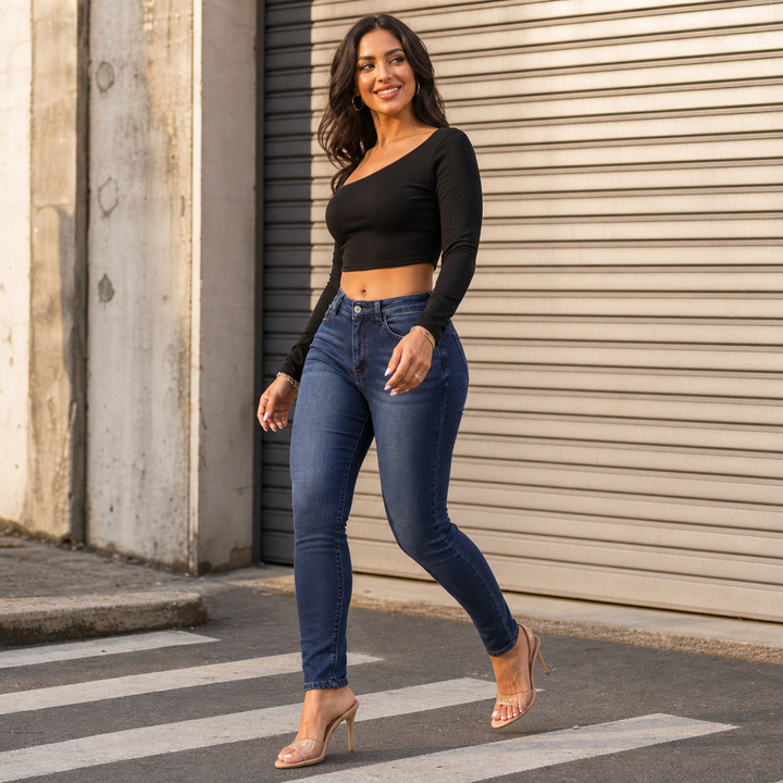 Plushden – Fleece-Lined High-Stretch Skinny Jeans