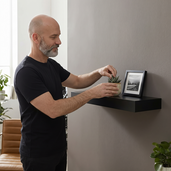 Vaultedge – Floating Wall Shelf with Hidden Compartment