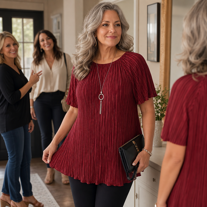 Wearbella – Pleated Wide-Fit  Blouse