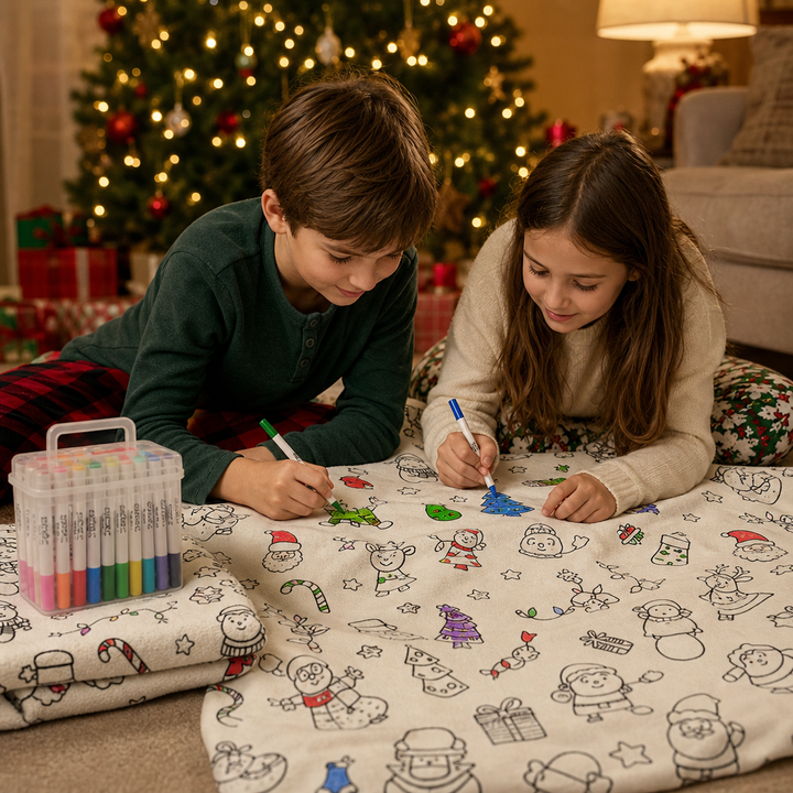 Blossomtabs – Color-Your-Own Kids Duvet Cover Set