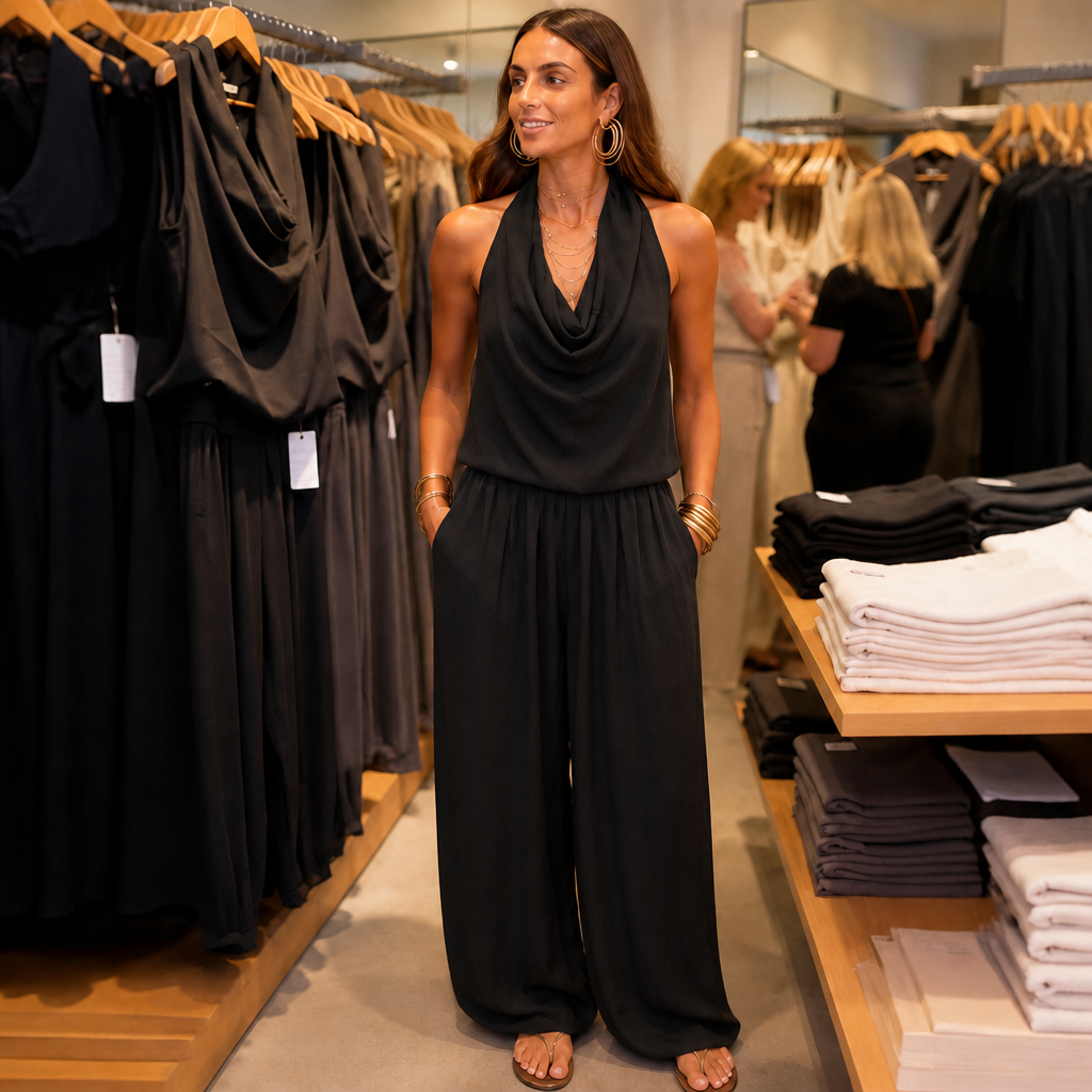 Draplyn – The 2-Piece Halter That Skims, Not Swallows