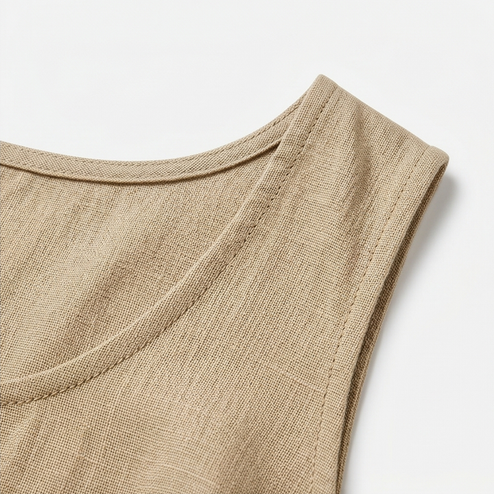Lunavia – Women's Linen Cotton Two-Piece Set with Duster