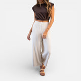 Laricci | Women’s Linen Capri Trousers