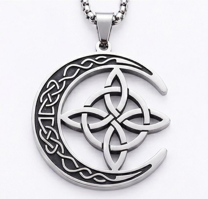 Lunara – Celtic Moon and Knot Pendant