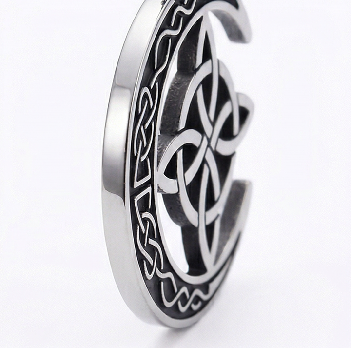 Lunara – Celtic Moon and Knot Pendant
