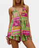 Havana | Women's Two Piece Set Lace Vest Shorts
